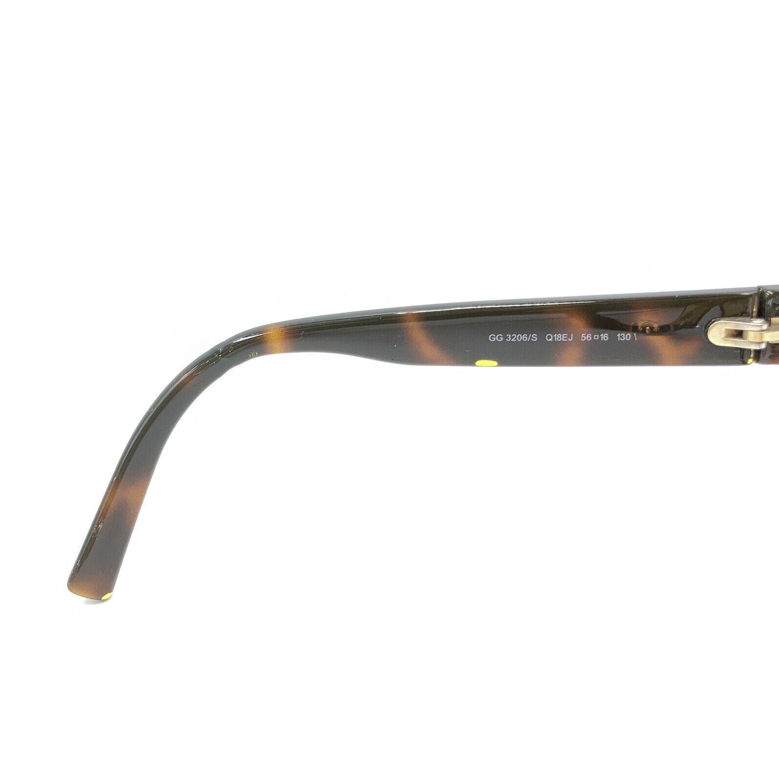 Gucci GG 3206/S Q18EJ Brown Tortoise Rectangle Sunglasses  display picture 3