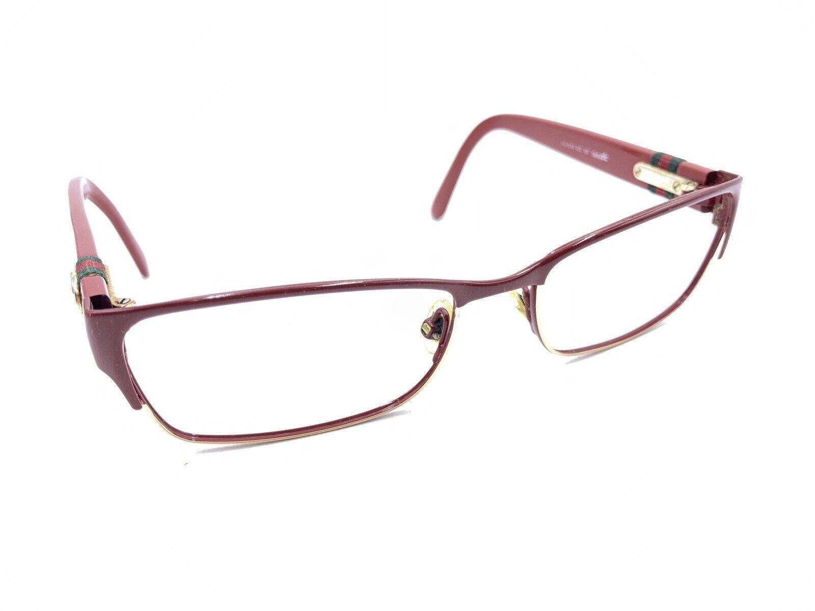 Gucci GG4244 Brown Gold Designer Eyeglass Frames RX Ready Italy Gucci Eyeglasses GG 4244 0ZJ Dark Brown/Gold Semi Cat Eye  main image 3