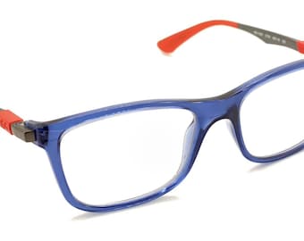 Ray Ban RB 1549 3734 Blue Gray Red Rectangle Eyeglasses Frames 48-16 125
