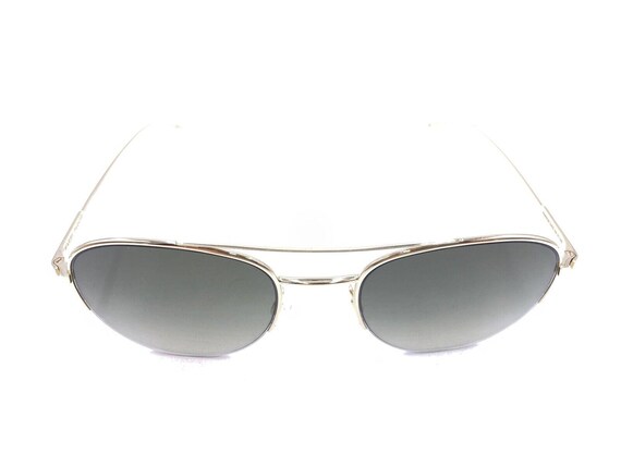 Warby Parker Barrow 2403 Gold Half Aviator Sunglasses Green  display picture 1