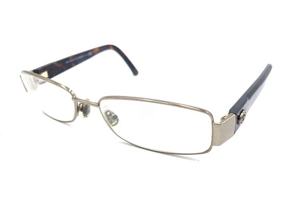 Gucci Gold Brown Tortoise Rectangle Eyeglasses Fr… - image 8