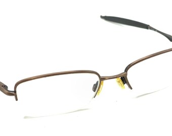 Oakley Sculpt 2.0 Toast Brown Half Rim Eyeglasses Frames 50-18 142 Designer