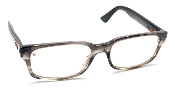 Gucci GG Black Clear Gray Rectangle Eyeglasses Fr… - image 1