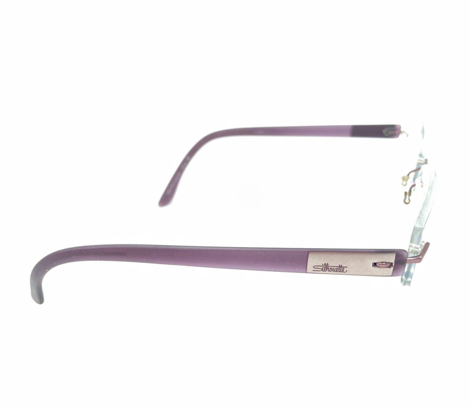 Silhouette 7608 40 6056 Titanium Purple Rimless Eyeglasses  display picture 2