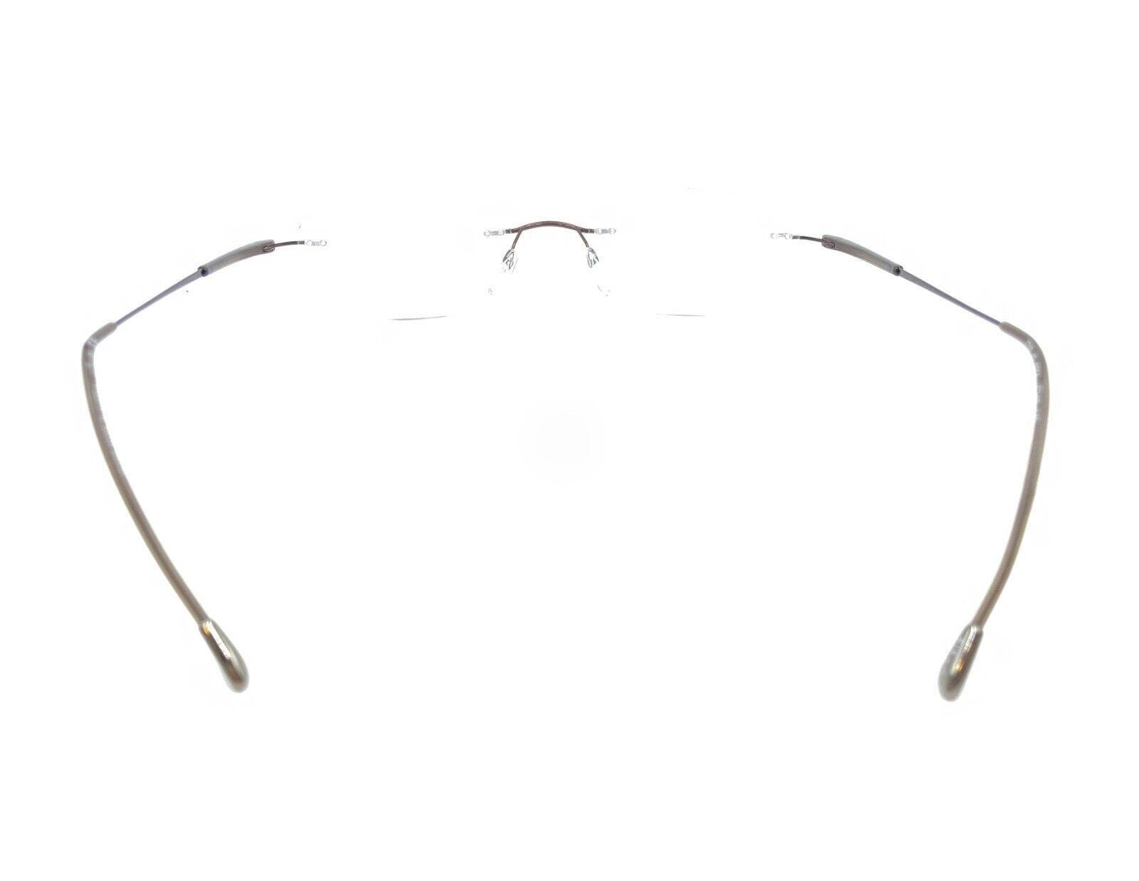 Silhouette 7719 40 6054 Titanium Brown Rimless Eyeglasses 
