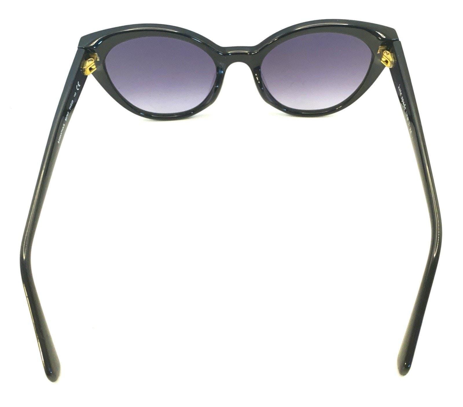Kate Spade Samantha/s 8079O‎ Black Round Cat Eye Gray Sunglasses 54-20 140 Kate Spade Jahnam Cat Eye Sunglasses Gold Black Glitter Gray  main image 4