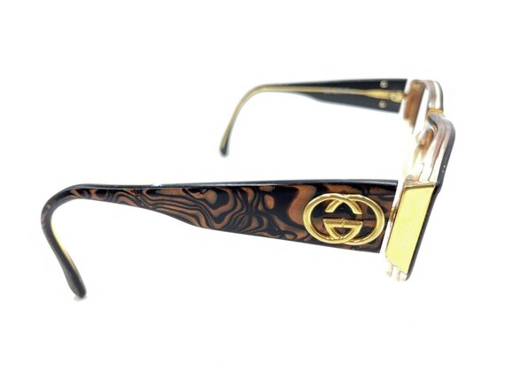 Gucci Vintage GG 2109/S 25U Tortoise Brown Gold S… - image 4