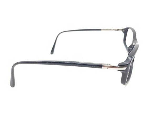 Prada Black Silver Rectangle Eyeglasses Frames 52… - image 4