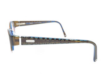 Coach Nuala 2019 Brown Blue Rectangular Eyeglasses Frames 50  display picture 1
