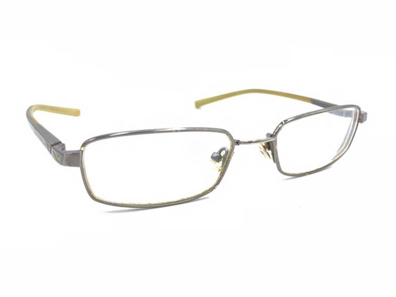 Nike Silver Gray Slim Rectangle Eyeglasses Frames… - image 1