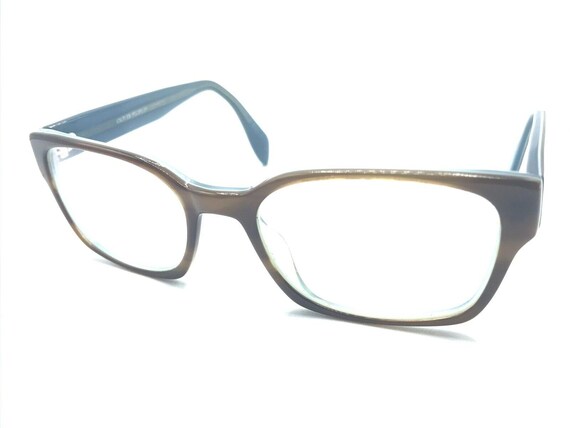 Oliver Peoples Brown Blue Rectangular Eyeglasses … - image 8