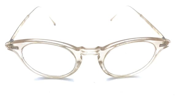 Matsuda Clear Translucent Gold Round Eyeglasses F… - image 3
