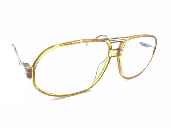 Carrera Vintage Translucent Brown Gold Aviator Ey… - image 1