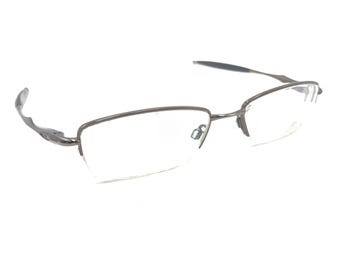 Oakley Sculpt 6.0 Pewter Dark Gray Half Rim Metal Eyeglasses Frames 53-18 142