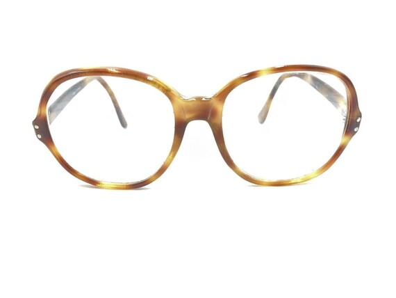 Vintage Tortoise Brown Oversized Square Eyeglasse… - image 6