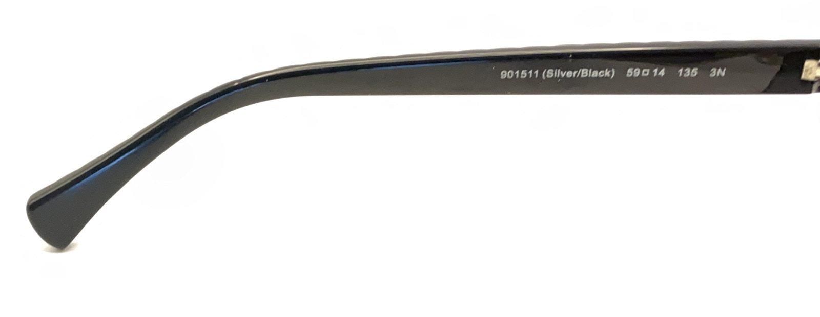 Coach HC 7055 L947 Silver Black Aviator Metal Sunglasses  display picture 3