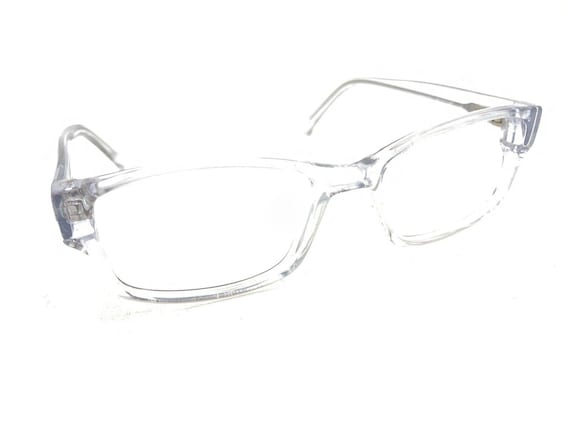Crystal Clear Transparent Rectangle Eyeglasses Fr… - image 1