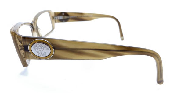 Versace Mod Translucent Brown Rectangle Eyeglasse… - image 7