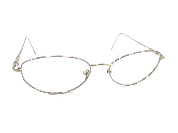 Safilo Elasta 4711 Y79 Gold Metal Oval Eyeglasses… - image 1