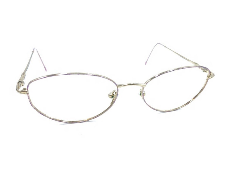 Safilo Elasta 4711 Y79 Gold Metal Oval Eyeglasses Frames 135 Italy Designer image 1