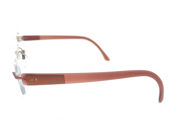 Silhouette 7608 40 6053 Titanium Red Rimless Eyeg… - image 7