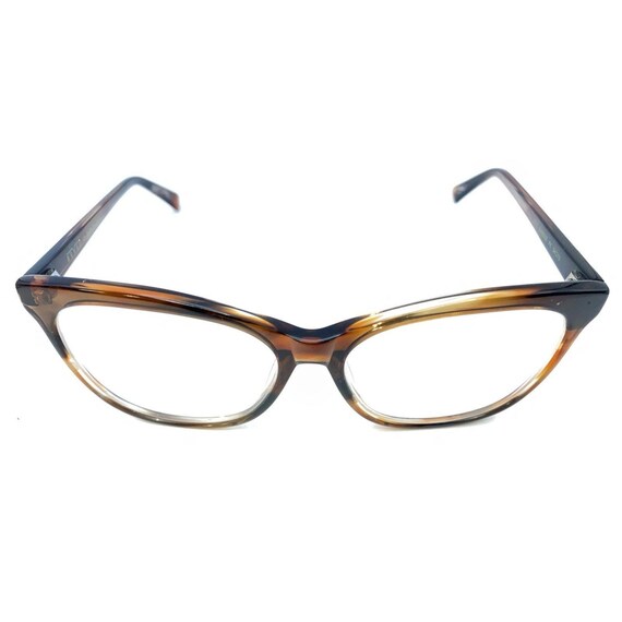 Bevel Siamese 3718 PK Brown Square Eyeglasses Frames 54-15 Japan Designer View 3