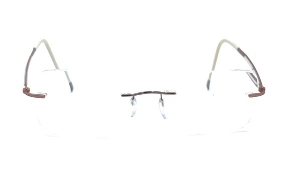 Silhouette 5263 40 6063 Brown Rimless Eyeglasses … - image 2