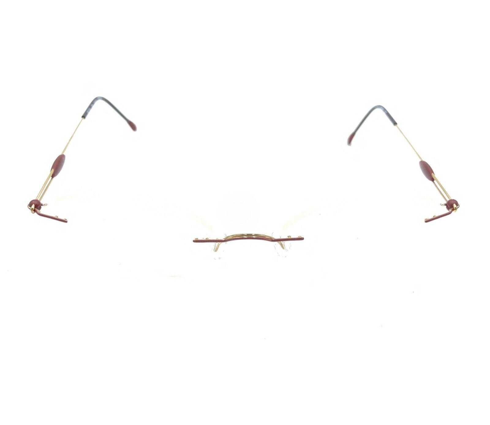 Silhouette M7374 /20 V6054 Brown Gold Rimless Eyeglasses 