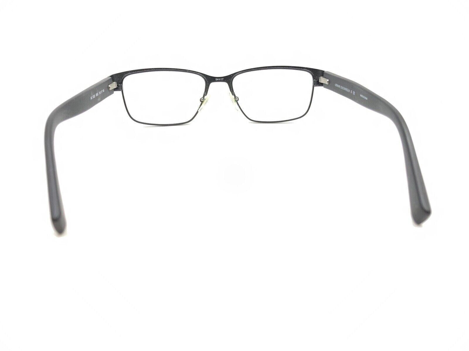 Armani Exchange AX 1020 6063 Matte Satin Black Eyeglasses 