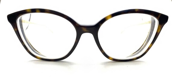 NEW PRADA women\'s vpr 11v 2au-101 eyeglasses in tortoise brown & gold NOS Prada VPR 11V Eyeglasses FRAMES 2AU-101 Tortoise Brown  main image 4