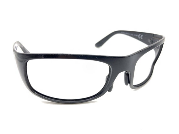 Maui Jim Haleakala MJ 419 2M Black Large Wrap Sunglasses Frames 66