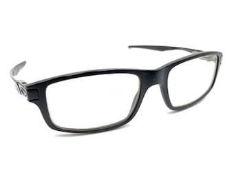 Monturas de gafas Oakley Trailmix OX8035-0154 en gris satinado y negro, 54-18, 139, estilo retro