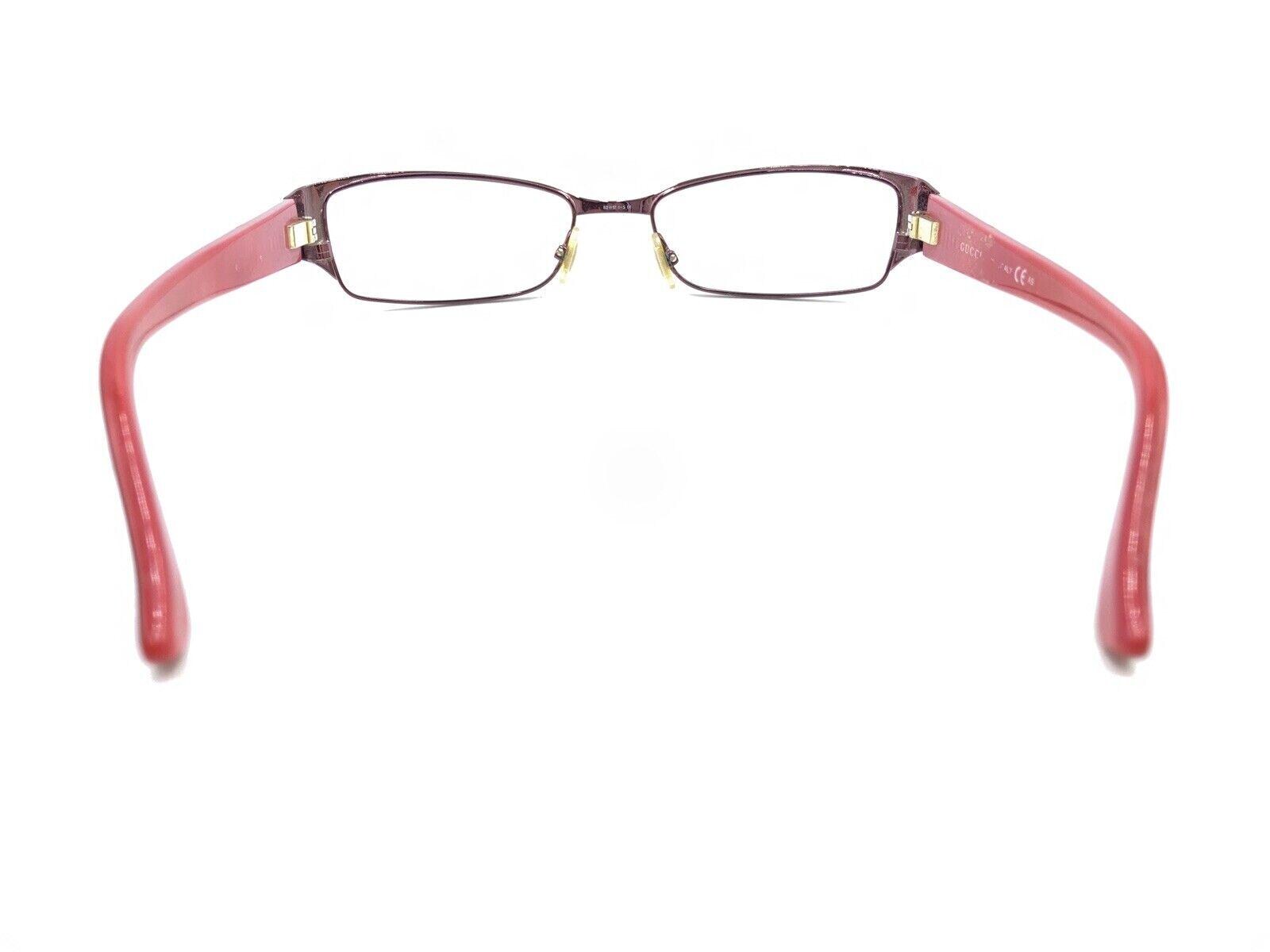 グッチ GG ダークレッド バーガンディ ゴールド 眼鏡フレーム 52-17