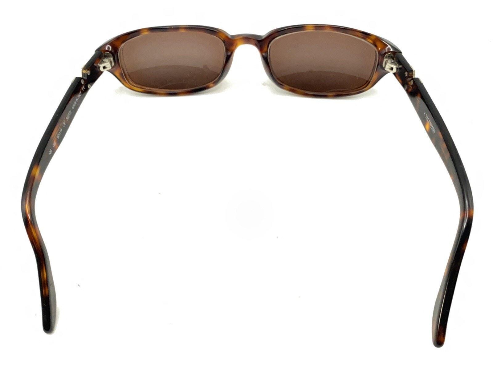 Valentino V 5027/S 08E Brown Slim Rectangle Sunglasses 