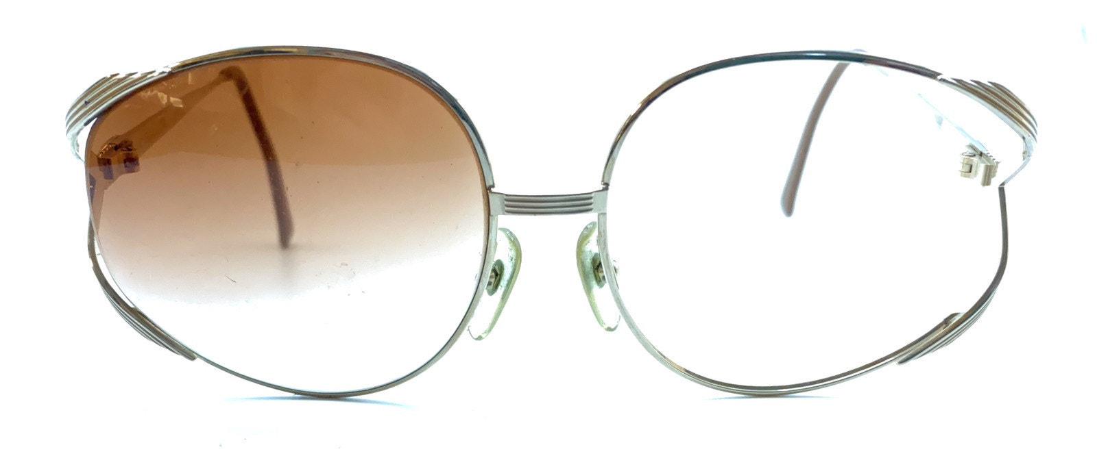 VTG Christian Dior 2387/49 Austria Gold Round Eyeglasses FRAMES ONLY 58-16-125 Christian Dior Vintage 2387 Gold Sunglasses Frames 58-16 125  main image 4