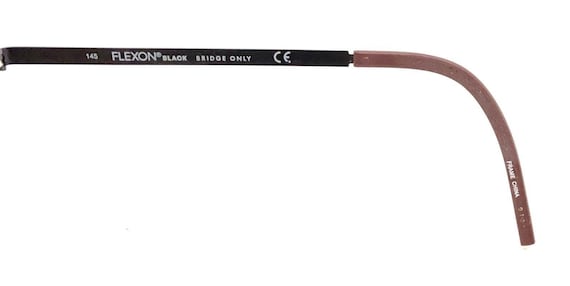 Flexon B2021 021 Gray Maroon Rectangle Eyeglasses… - image 10