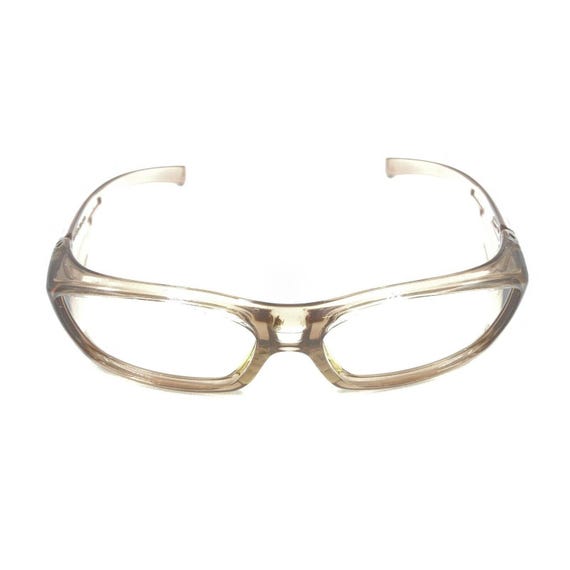 OnGuard OG160 Translucent Brown Shield Wrap Safety Eyeglasses Frames 60-15 131 View 2