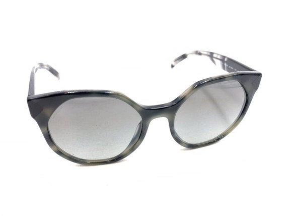 Prada sunglasses with gray and black square frames and clear gray lenses -  BELORN