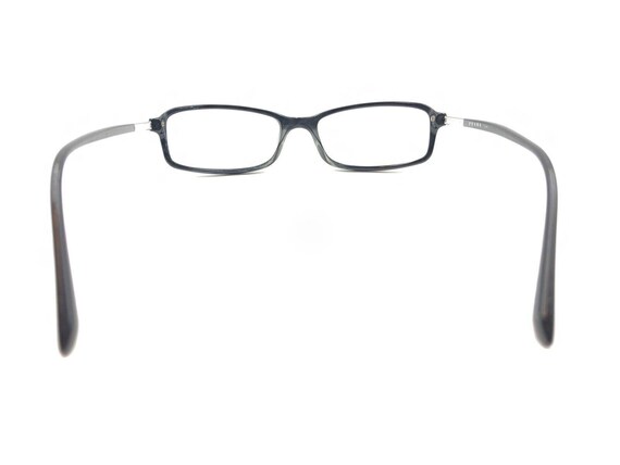 Prada Black Silver Rectangle Eyeglasses Frames 52… - image 5