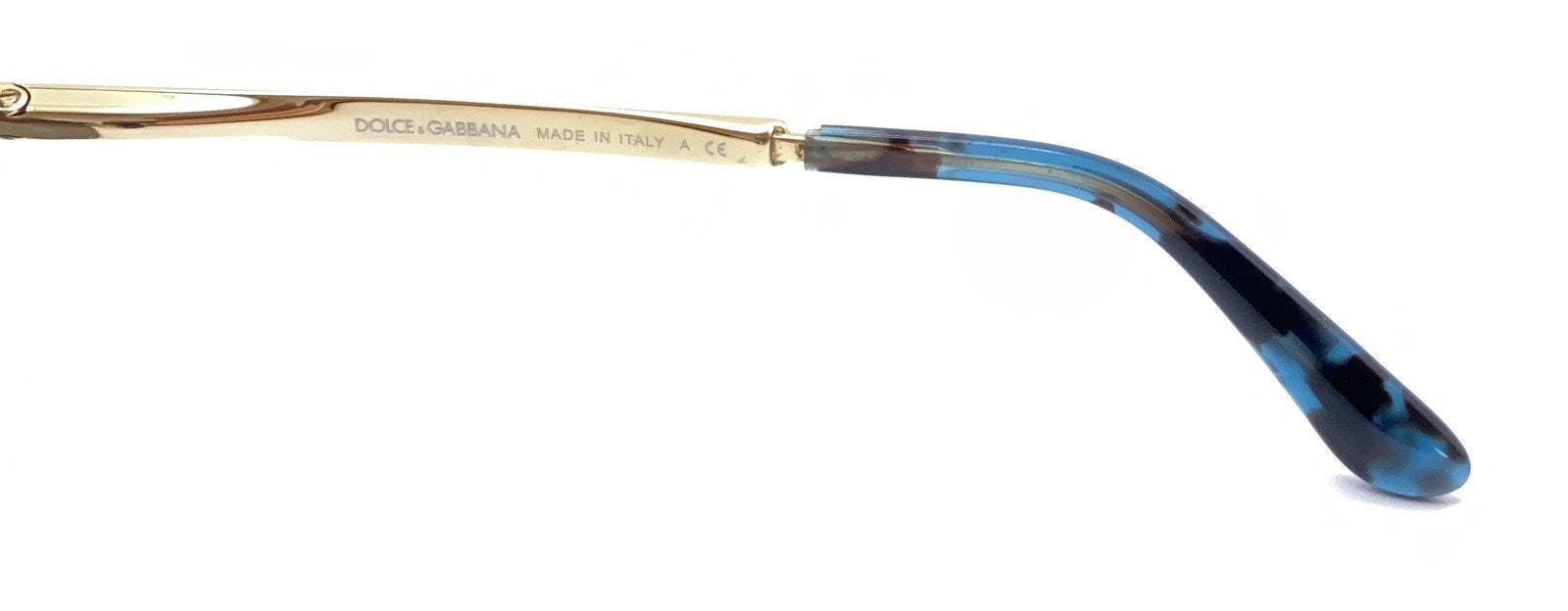 New Dolce & Gabbana Blue and Gold Sunglasses DG2143 Dolce & Gabbana DG2143 02/6G 57 Blue Gold Sunglasses DG2143  main image 3
