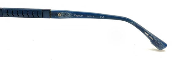 Flexon Latitude E1110 412 Blue Rectangle Eyeglass… - image 10