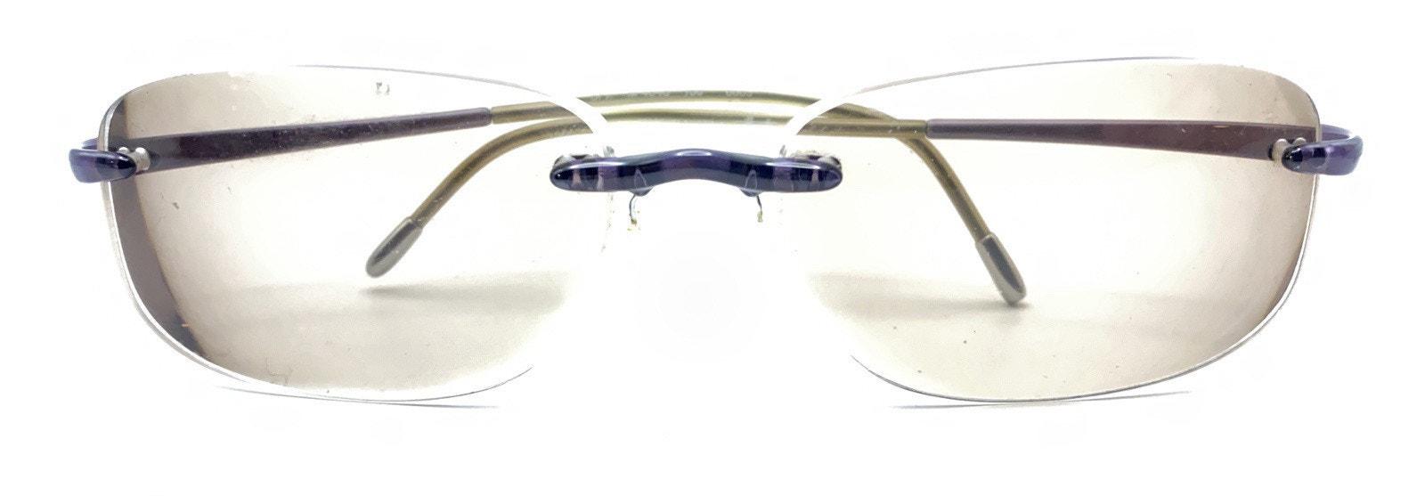 Silhouette SPX M 4048 00 6089 Rimless Gray Purple Eyeglasses 