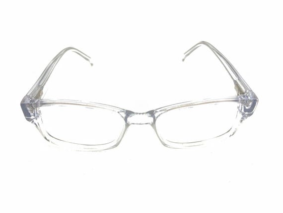 Crystal Clear Transparent Rectangle Eyeglasses Fr… - image 2
