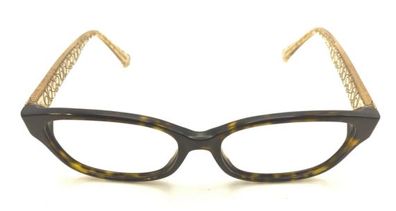 Coach Tan Brown Rectangular Eyeglasses Frames Des… - image 3