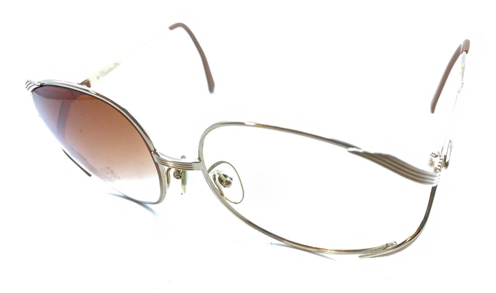 VTG Christian Dior 2387/49 Austria Gold Round Eyeglasses FRAMES ONLY 58-16-125 Christian Dior Vintage 2387 Gold Sunglasses Frames 58-16 125  main image 3