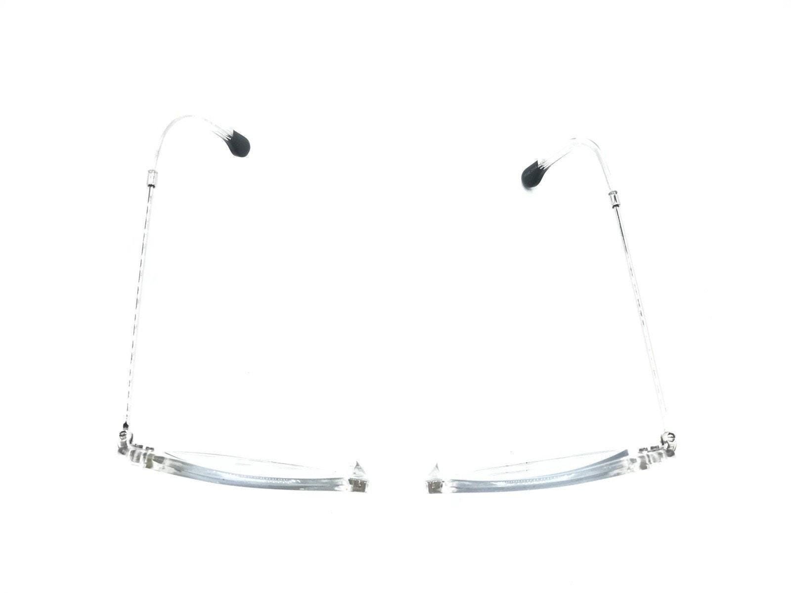 New SEAN JOHN SJO 5130E 971 Clear Crystal & Silver Eyeglasses 52/22/150 Sean John SJO5130 971 HM Clear Silver Black Round Eyeglasses  main image 2