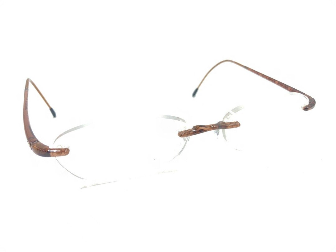 Silhouette SPX 1520 Pink Brown Rimless Eyeglass Frames 50-21-135 Austria Made Silhouette SPX 1520 20 6054 Brown Rimless Eyeglasses Frames  main image 4
