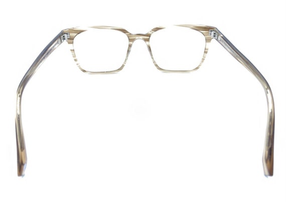 Warby Parker Hughes M 207 Clear Tan Wayfarer Squa… - image 5