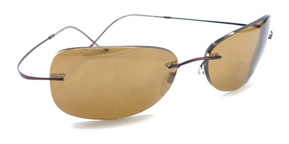 Silhouette 8091 40 6138 Titanium Dark Purple Rimless Eyeglasses