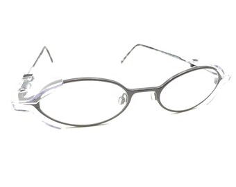 TT-5 Hudson S/Shield PSS-17 Charcoal Gray Oval Eyeglasses Frames 145 Men Women